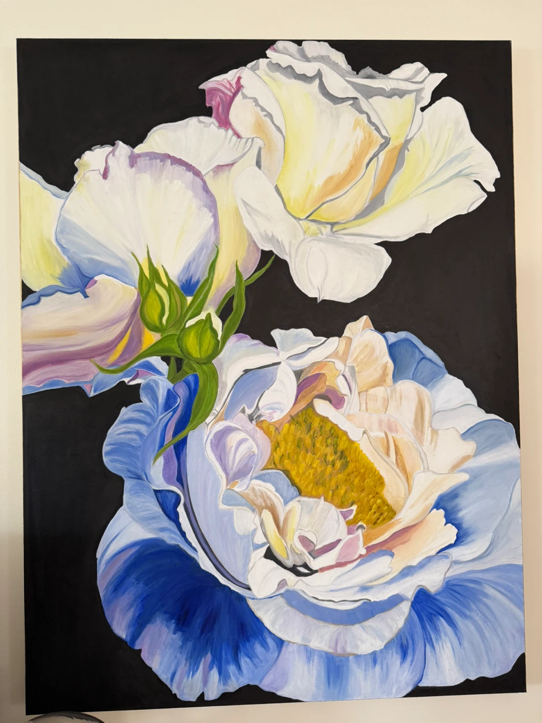Floral Oil Painting on Canvas