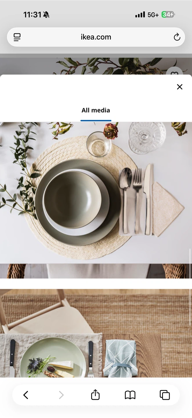 40 PC- IKEA FÄRGKLAR Dinnerware Set - photo 5