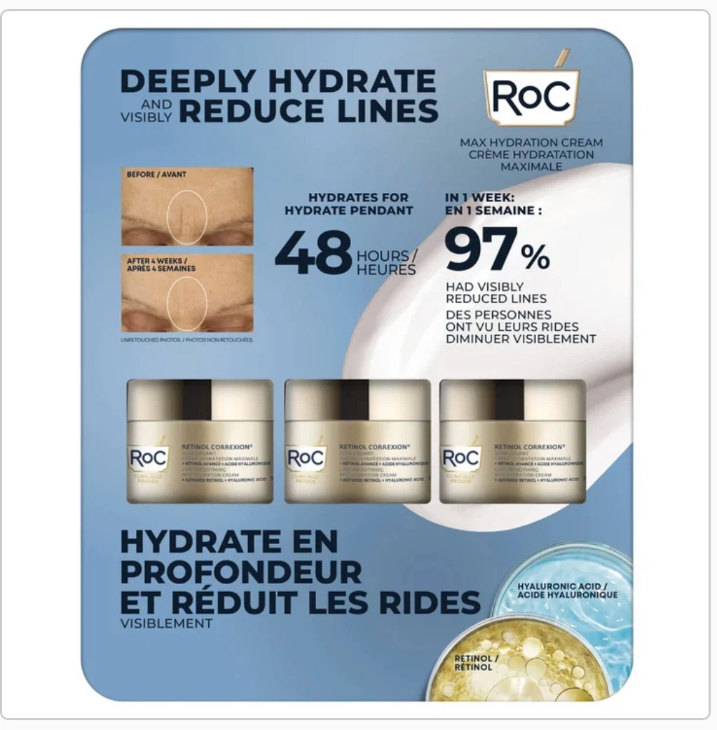 RoC Retinol Correxion Max Hydration Cream 3-Pack - photo 3