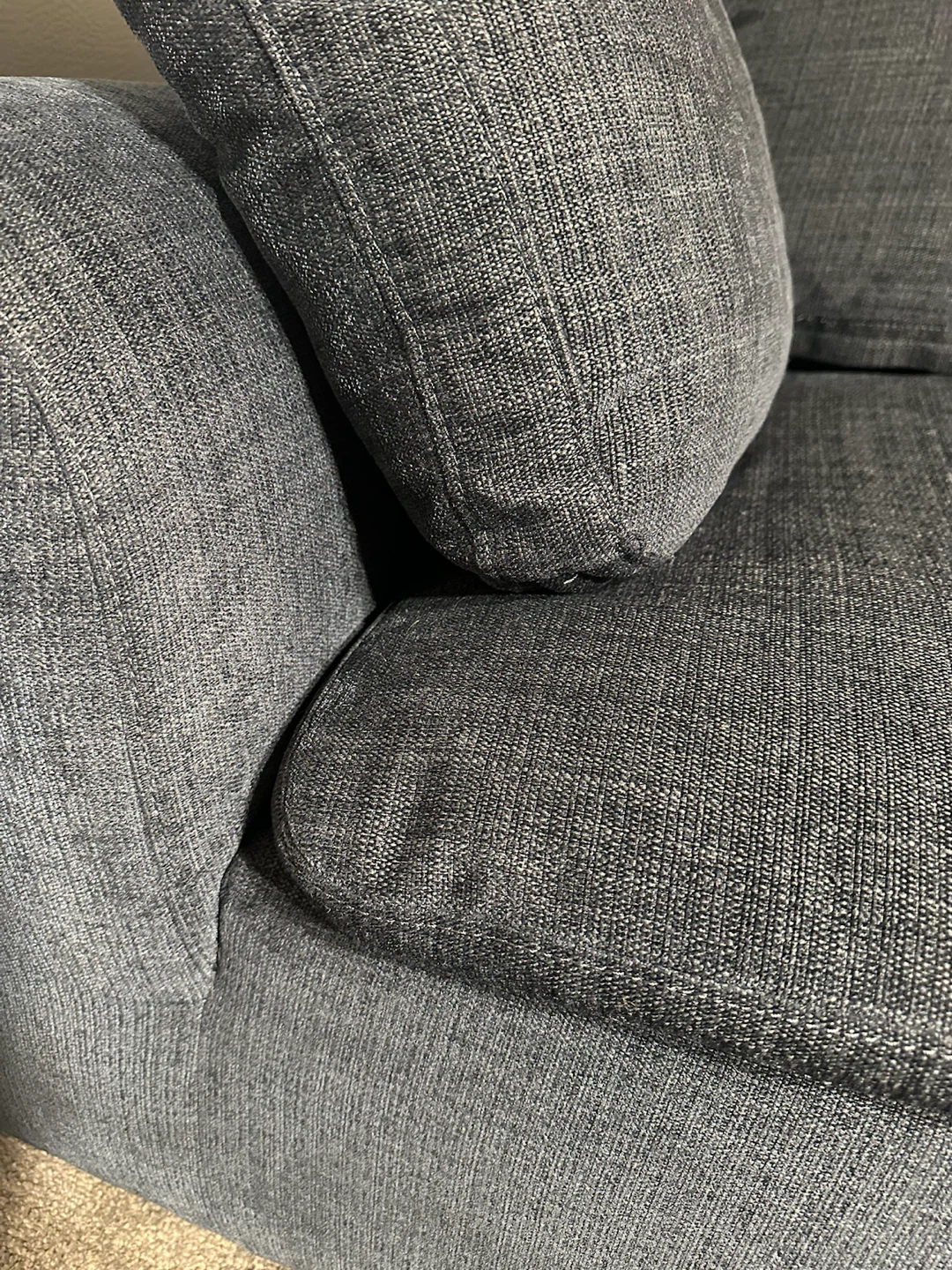 Dark Grey Fabric Sectional Sofa - photo 4