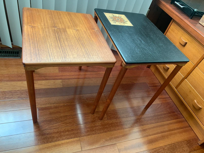 Mid Century Vintage Nesting Side Tables