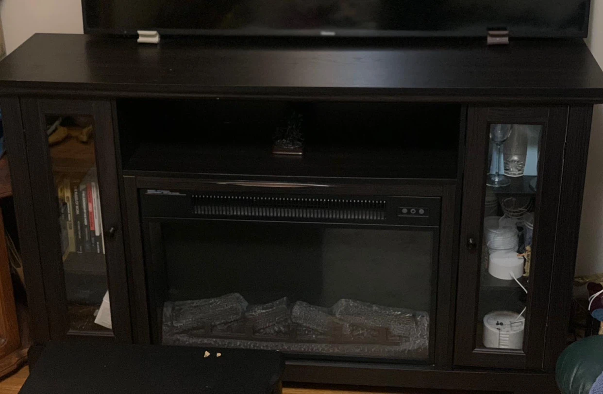 Entertainment Centre with Electric Fireplace Heater