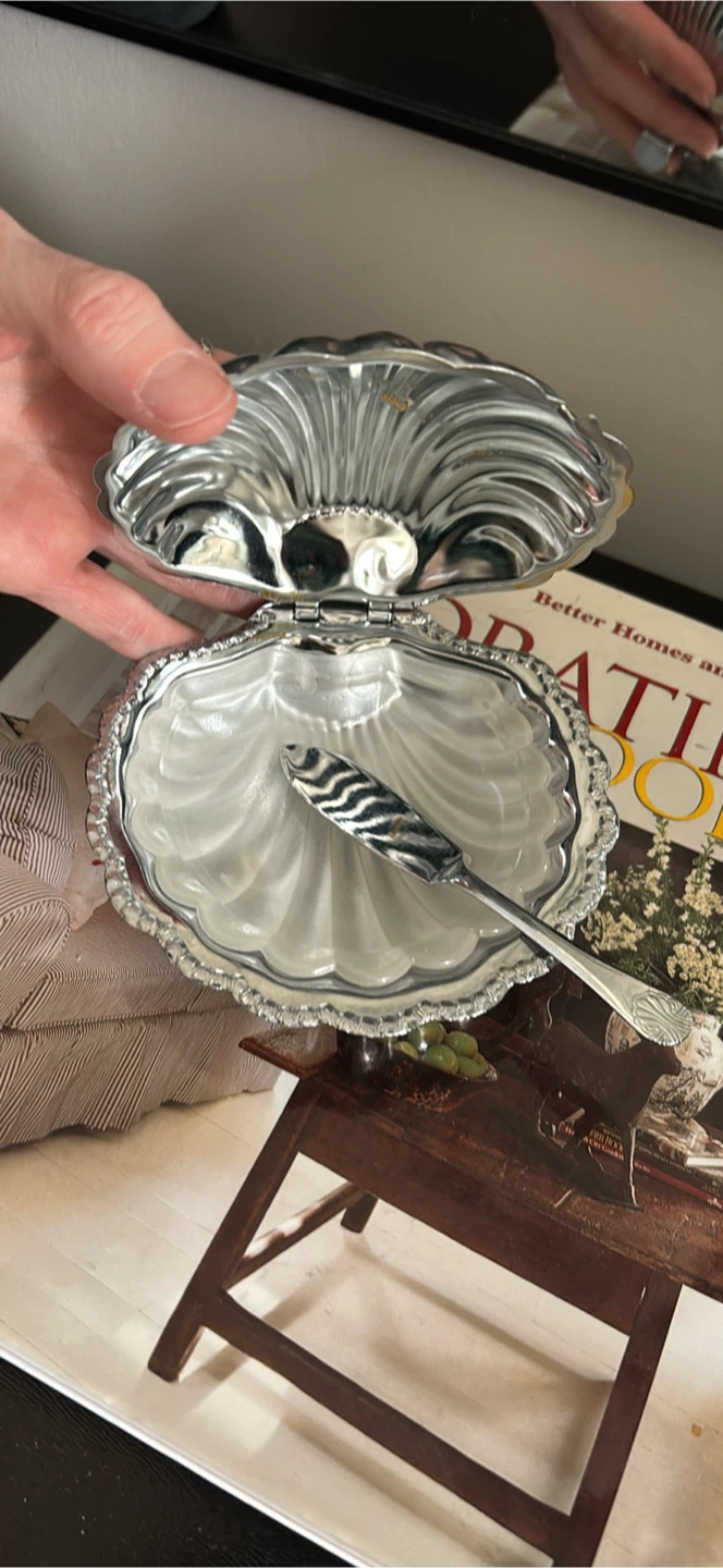Scallop shell butter dish/trinket dish - photo 2