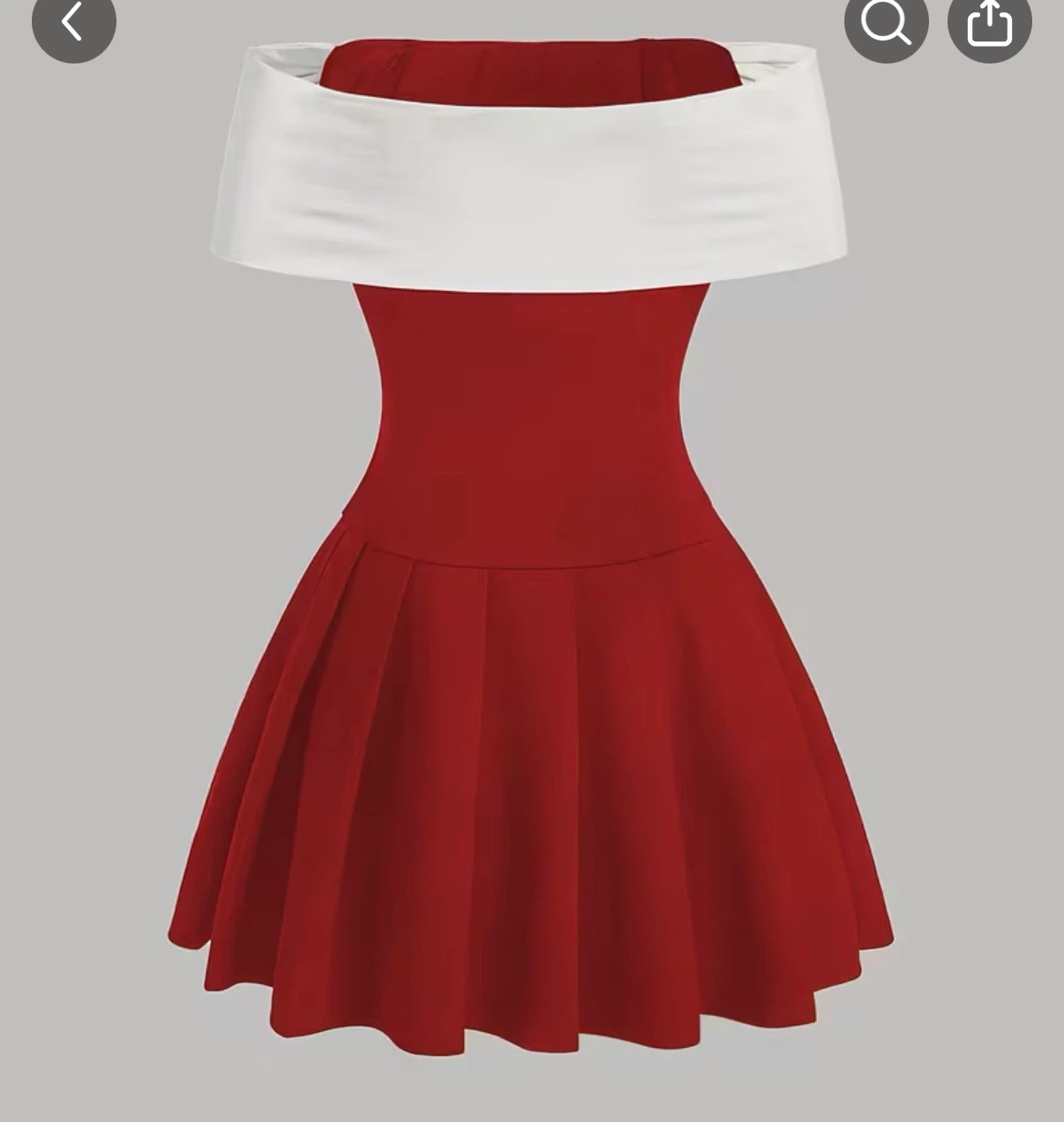 Women's Off-the-Shoulder Red Dress with Bow - photo 2