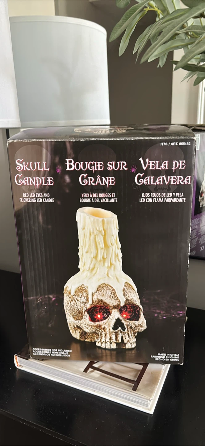 Skull Candle with Red LED Eyes - photo 3
