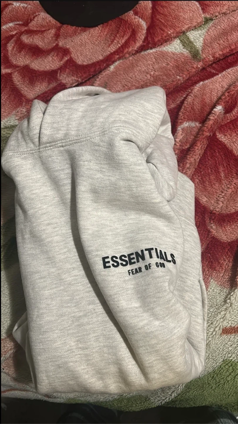Essentials Fear of God Hoodie - Grey - Size M - photo 3