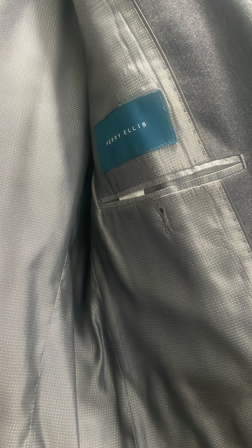 Perry Ellis Grey Slim Fit Suit Jacket