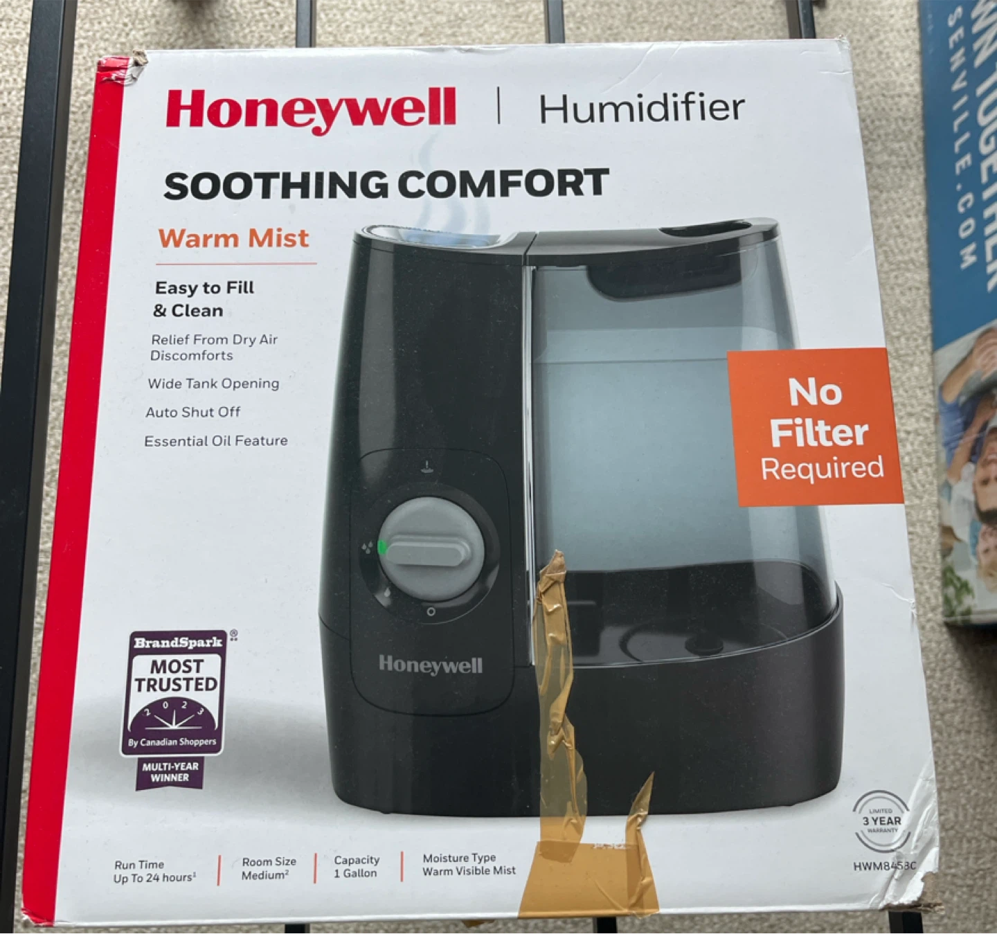 Honeywell Warm Mist Humidifier HWM845BC