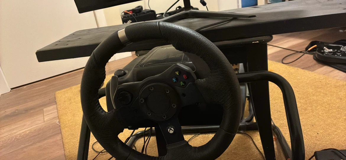 Full race car simulator with wheel,monitor, and more! - photo 4