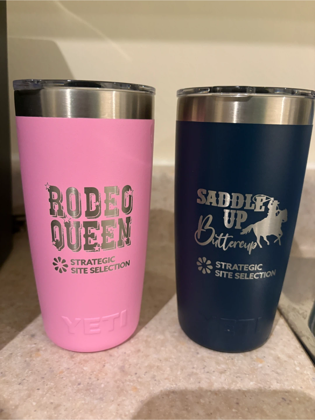 YETI Tumblers (Pink & Navy)