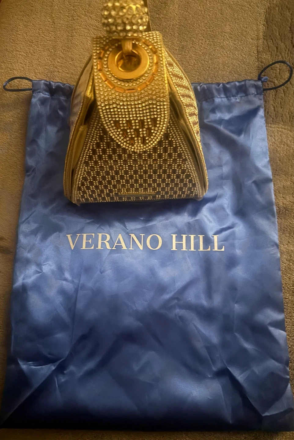 Verano Hill gold rhinestone clutch - photo 5