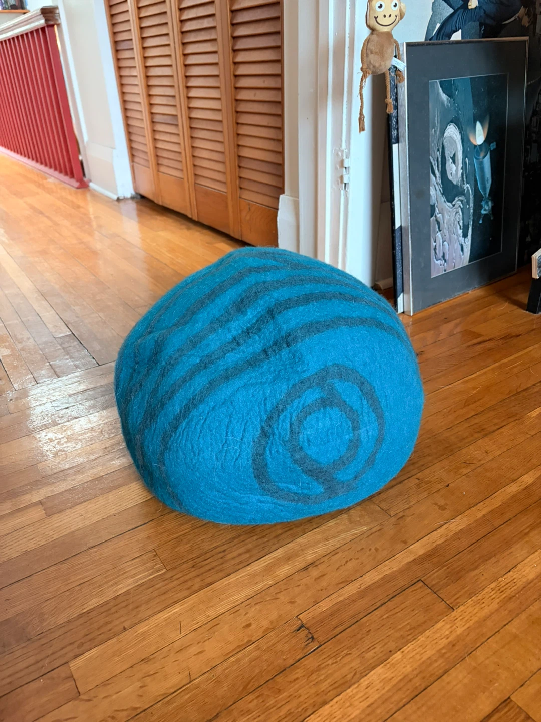 Blue Felt Cat Cave Bed - photo 5