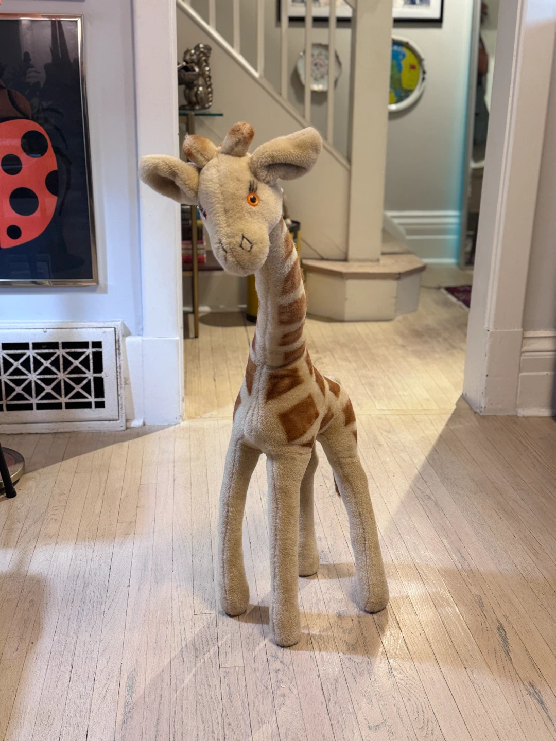 Vintage Plush 3’ Giraffe