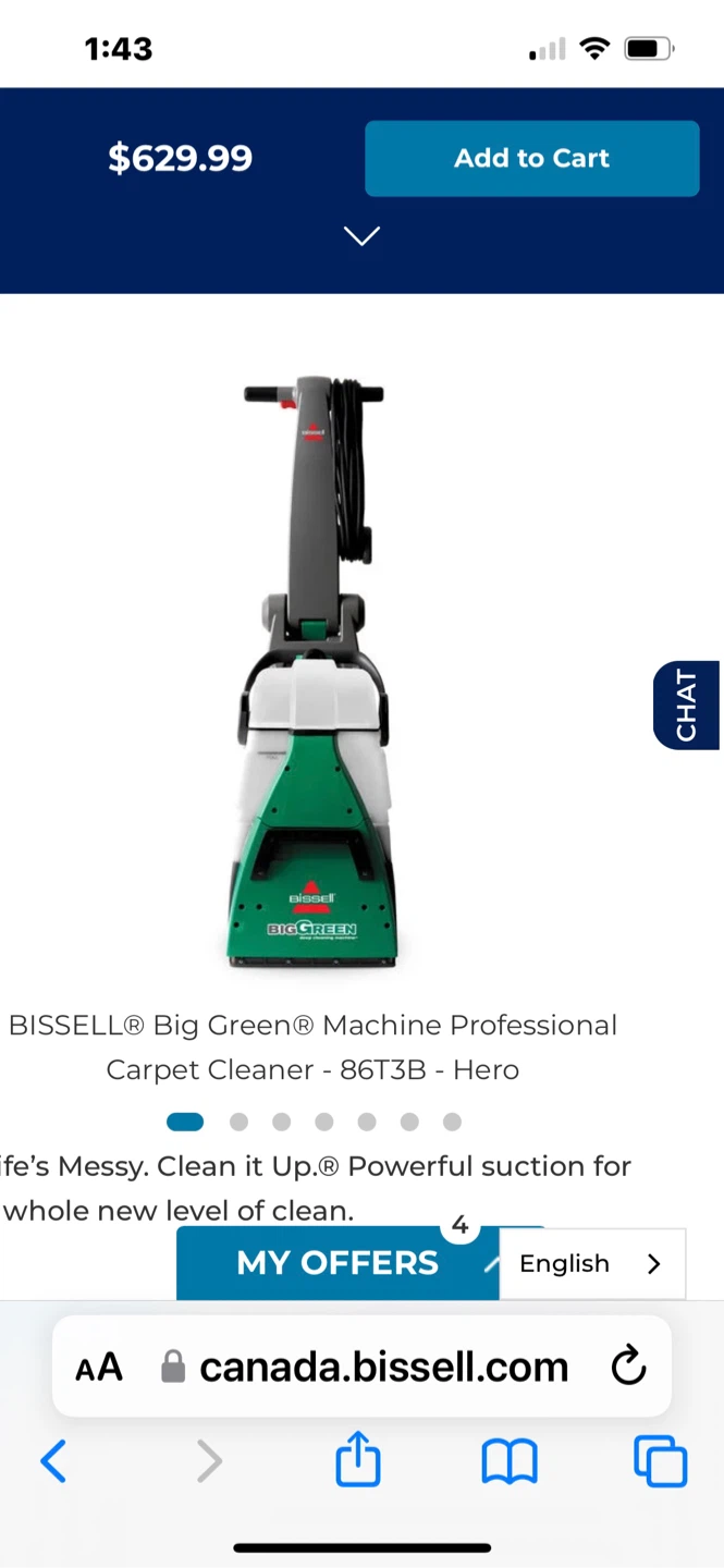 Bissell Big Green Professional Carpet Cleaner 86T3B