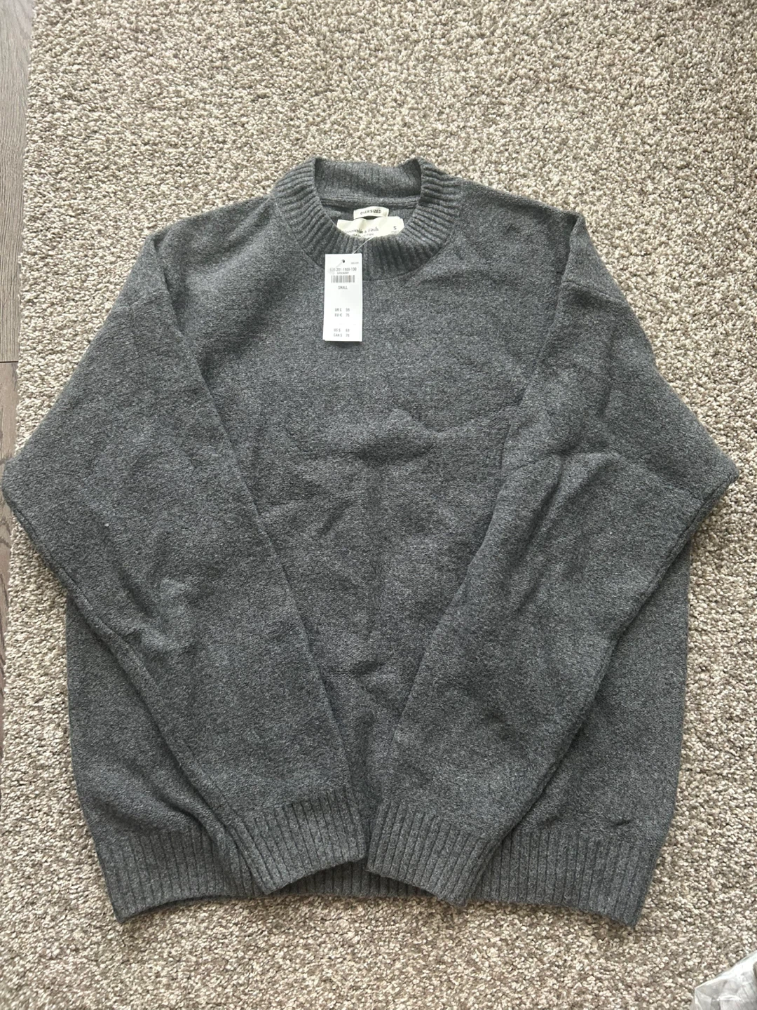 Abercrombie & Fitch Oversized Sweater - Grey - Small - photo 2