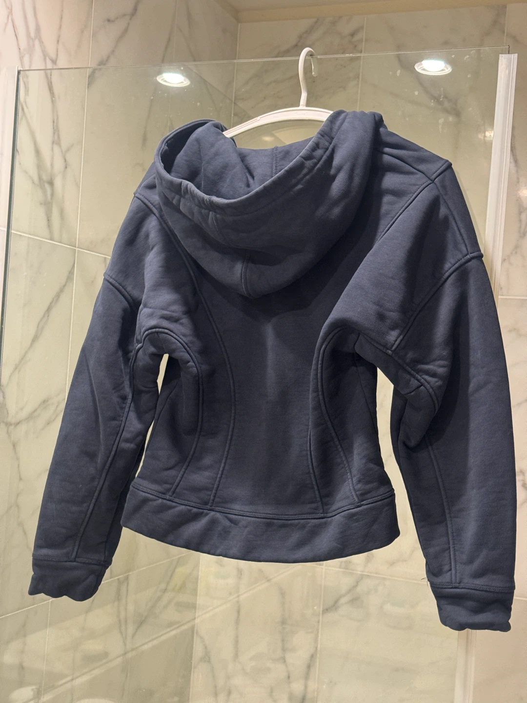 Ganni Navy Fleece Zip Hoodie - photo 4