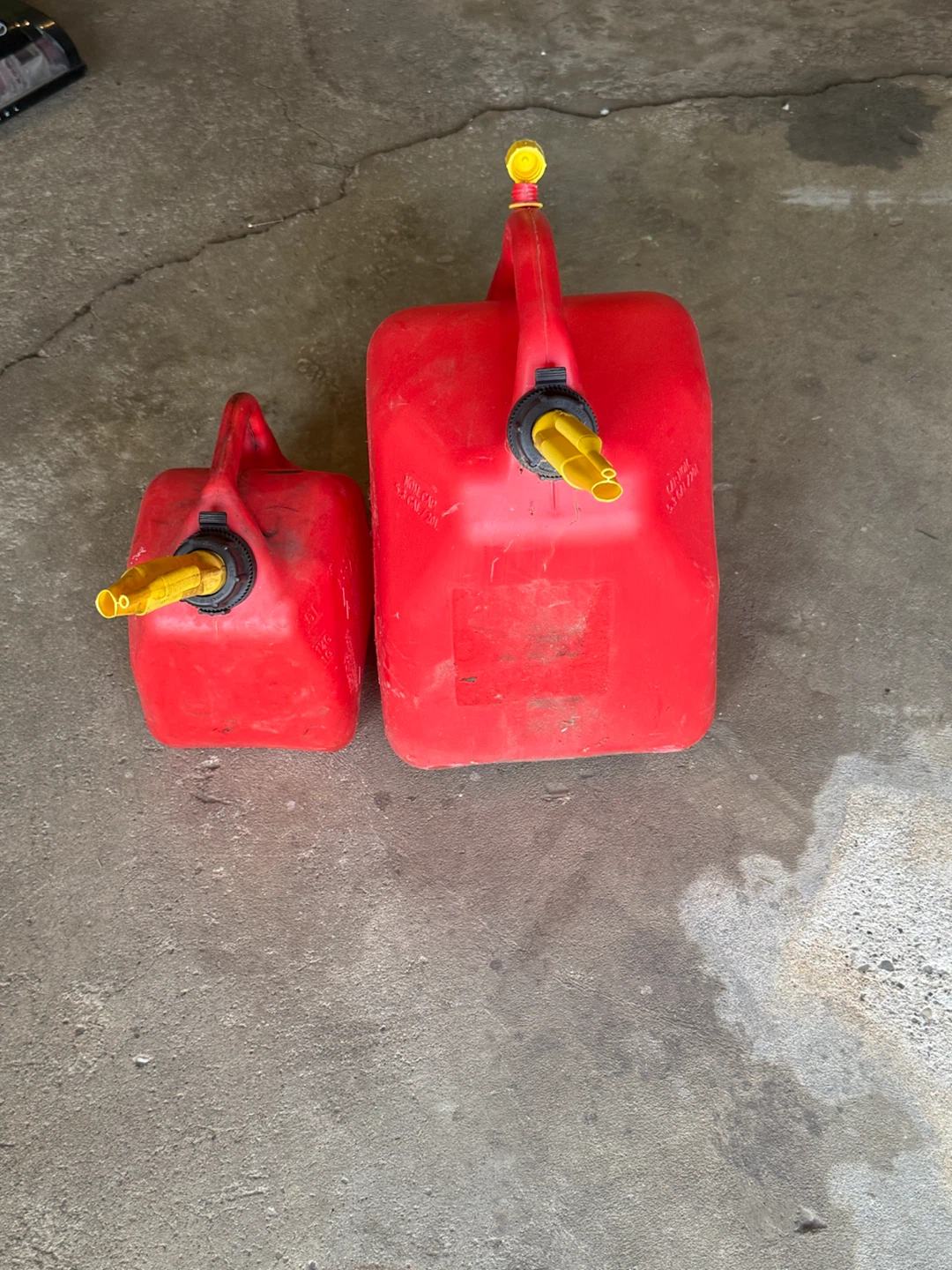 2 Red Gas Cans