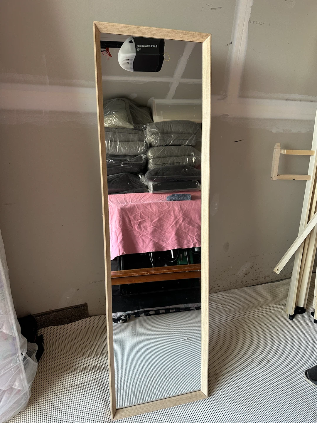 Full-Length Standing Mirror – Natural Wood Frame - photo 5