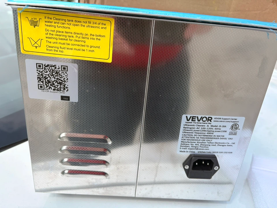Vevor Digital Ultrasonic Cleaner 20L 150W - photo 3