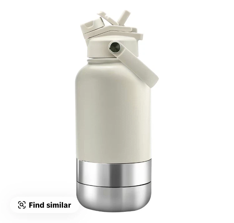 All in One Travel Bottle with Removable Food Bowl