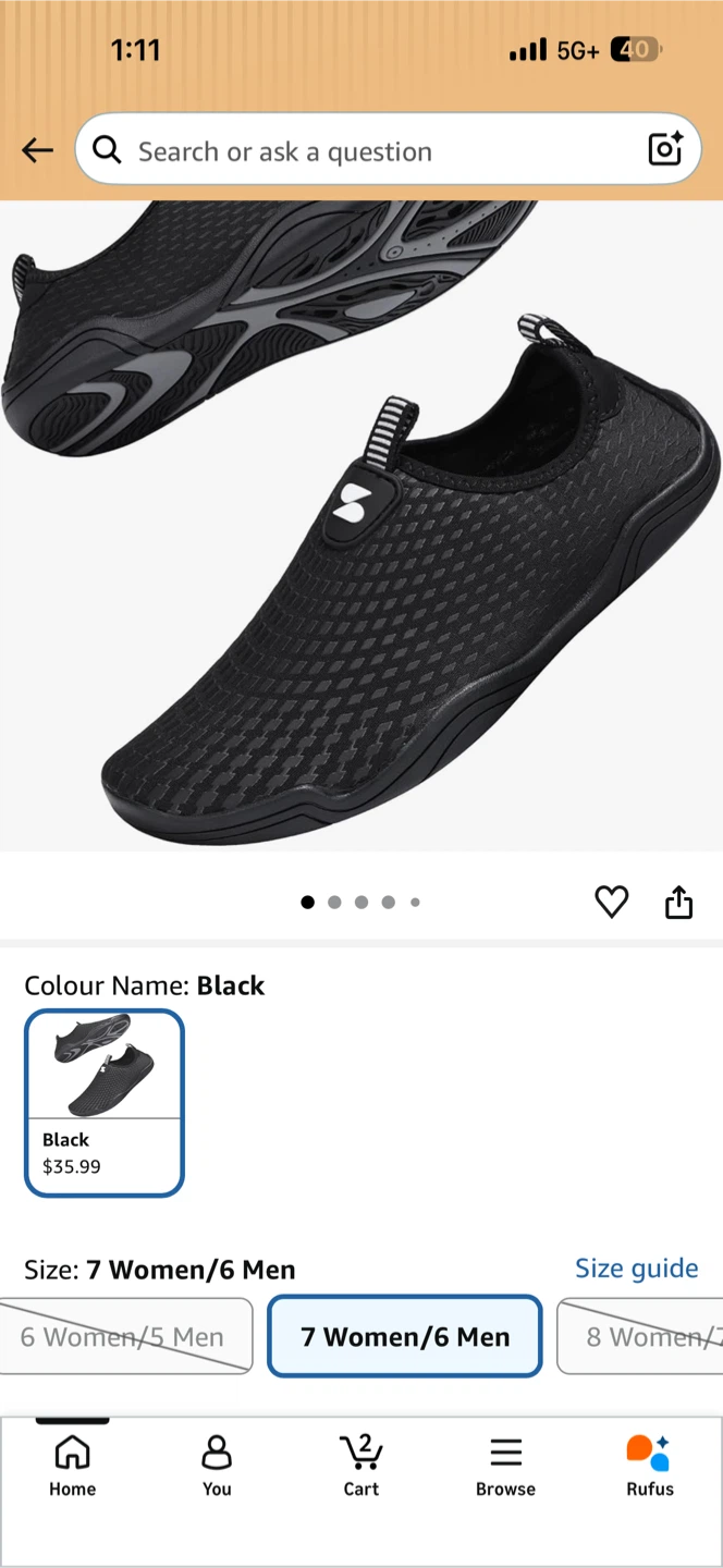 ZiiTop Water Shoes - Black Size 7 Women/6 Men - photo 2
