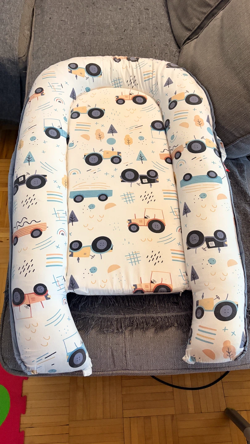 Baby Lounger with Tractor Print