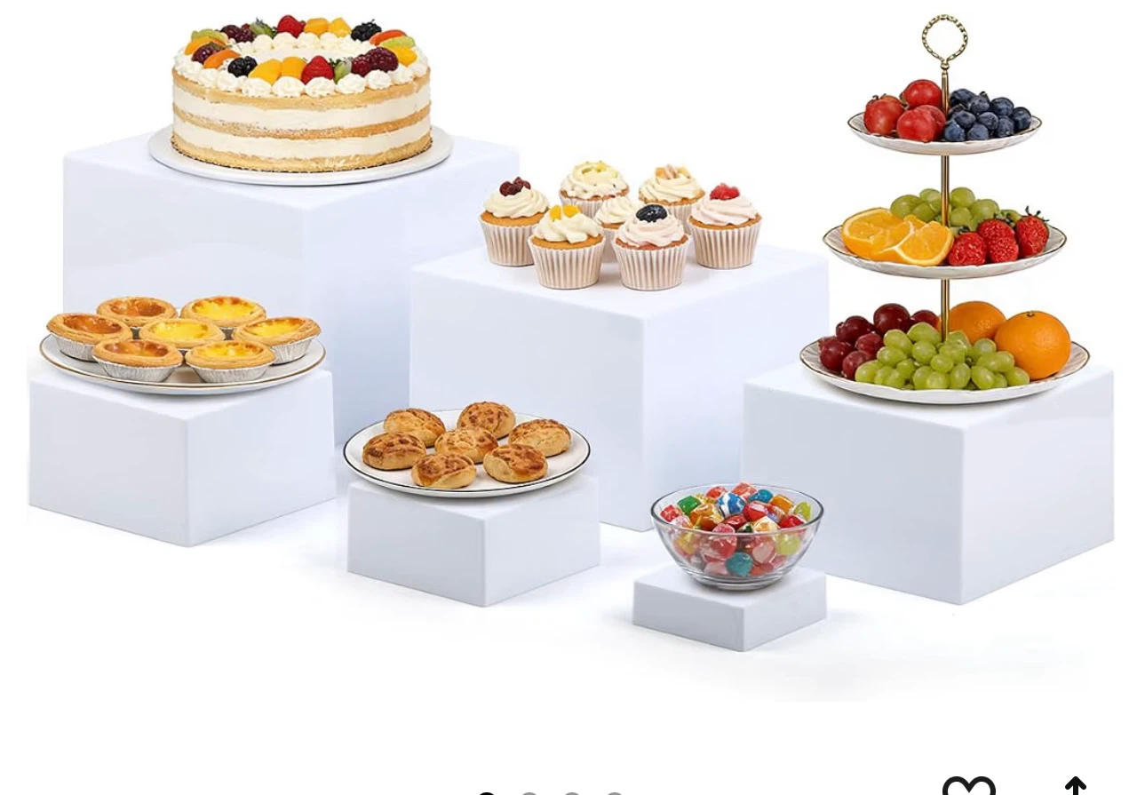 P Pipita White Acrylic Risers for Display