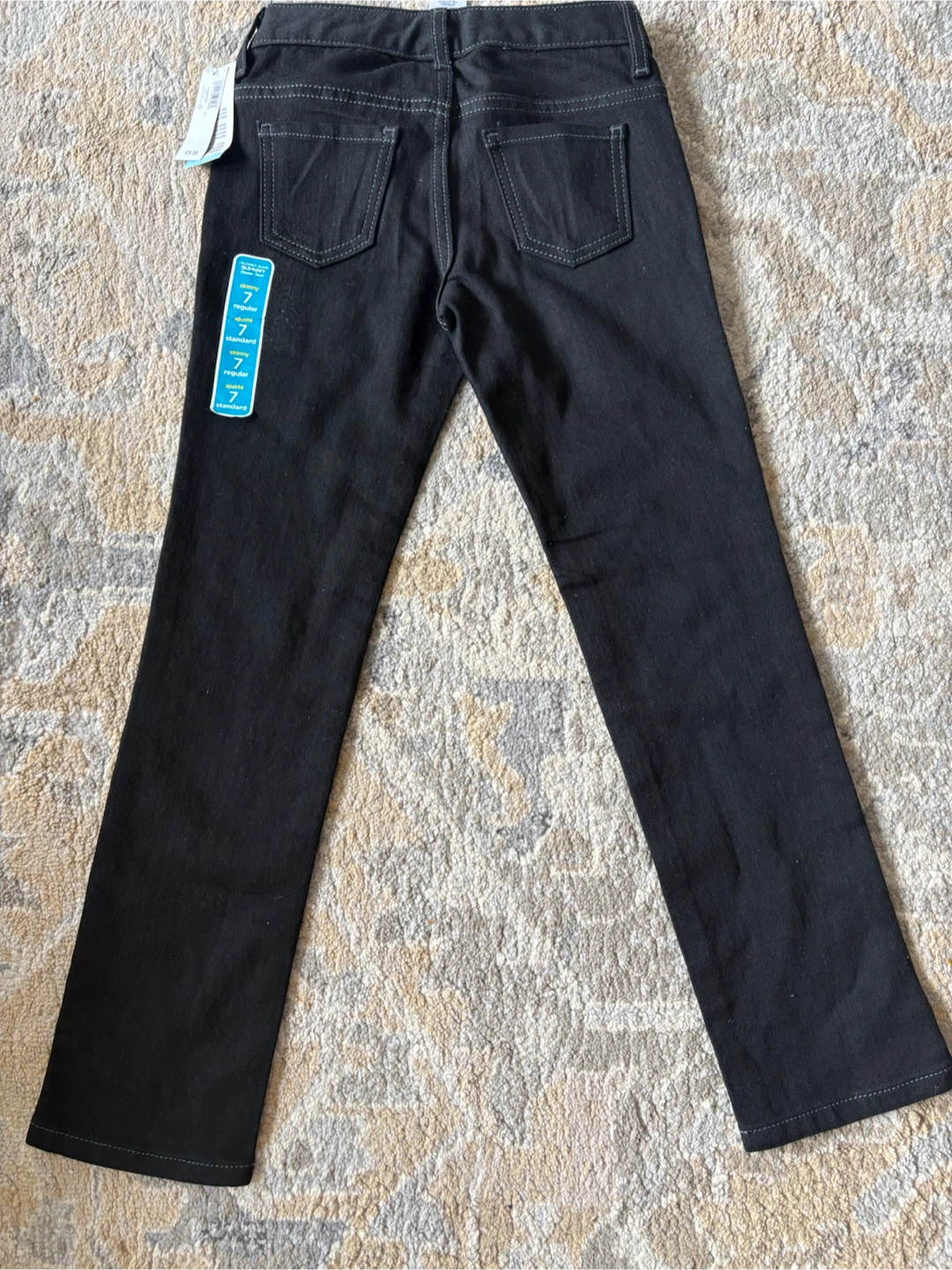 Old Navy Black Denim Jeans Kids Size 7 - photo 2