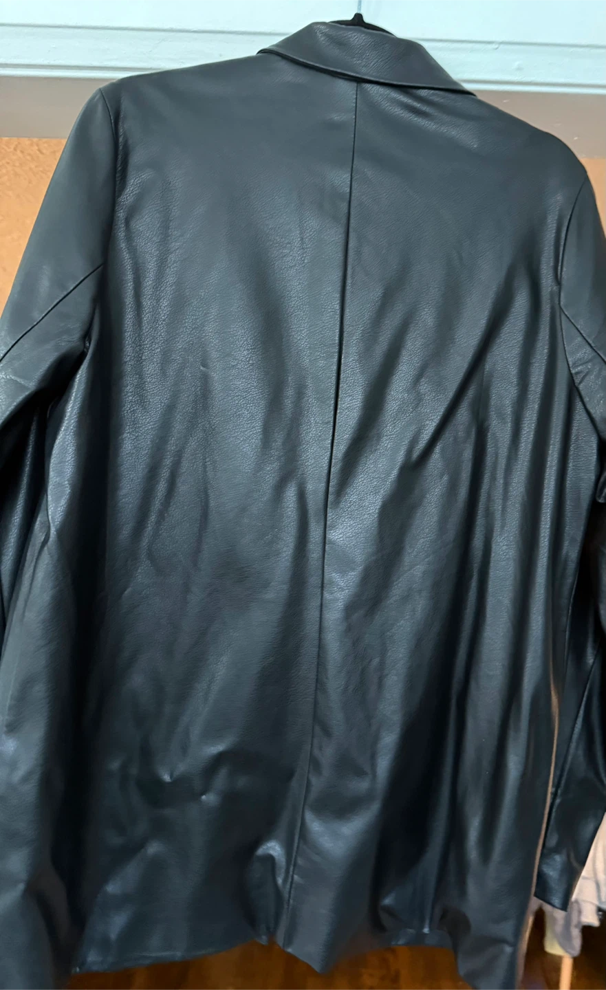 Day & Night Black Faux Leather Blazer - photo 2