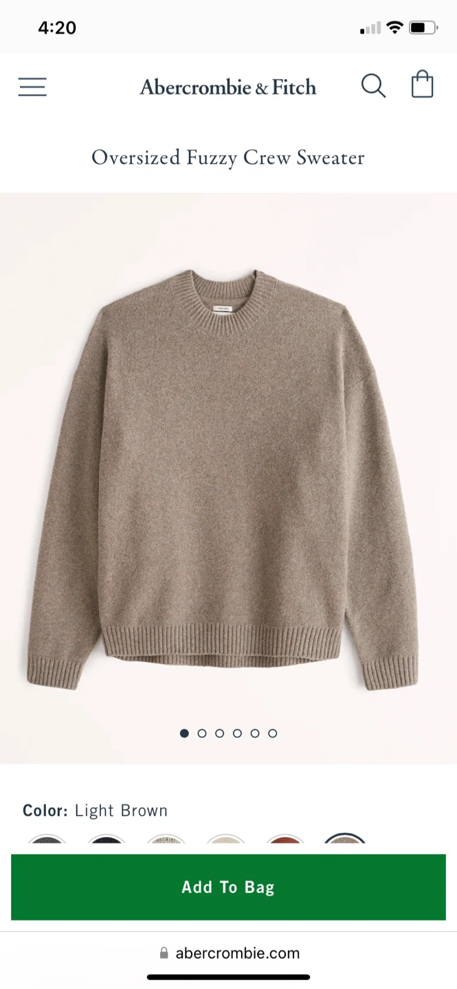 Abercrombie & Fitch Oversized Sweater - Light Brown