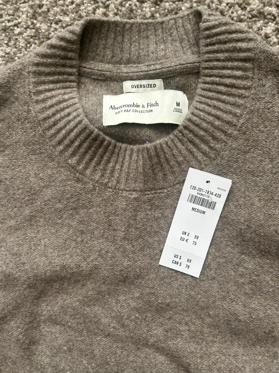 Abercrombie & Fitch Oversized Sweater - Light Brown - photo 3