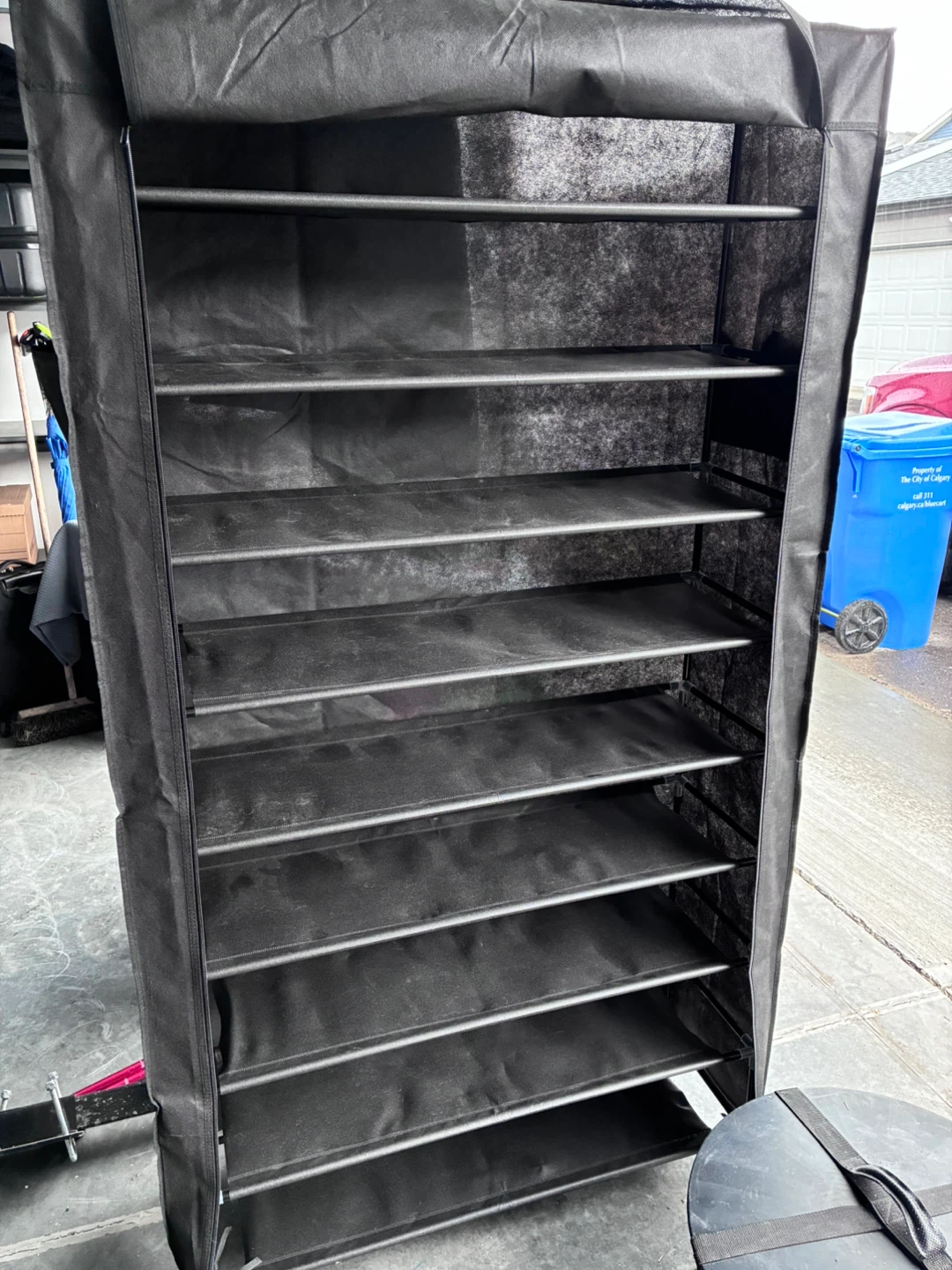 Black 8-Tier Shoe Rack Organizer