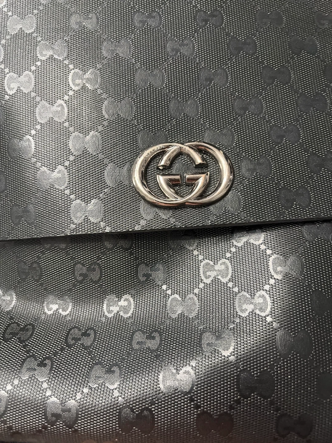 Gucci Black Monogram Crossbody Bag