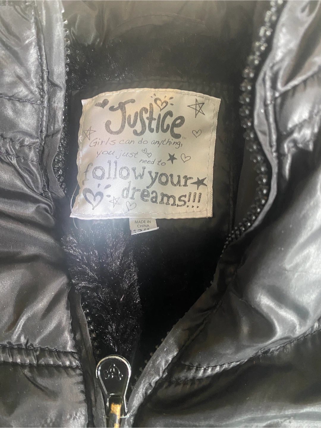 Justice Black Puffer Jacket - photo 4