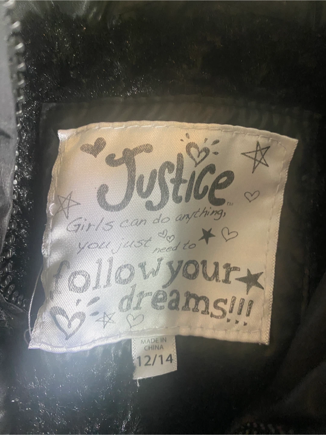 Justice Black Puffer Jacket - photo 5
