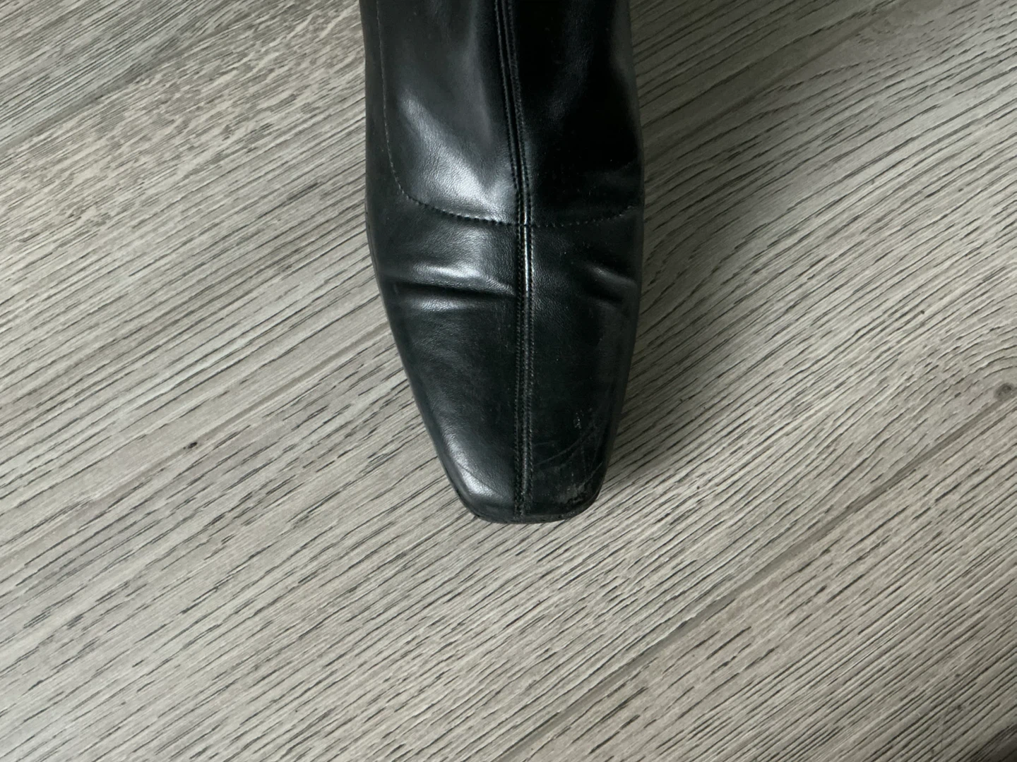 Black Knee-High Boots with Block Heel - photo 3