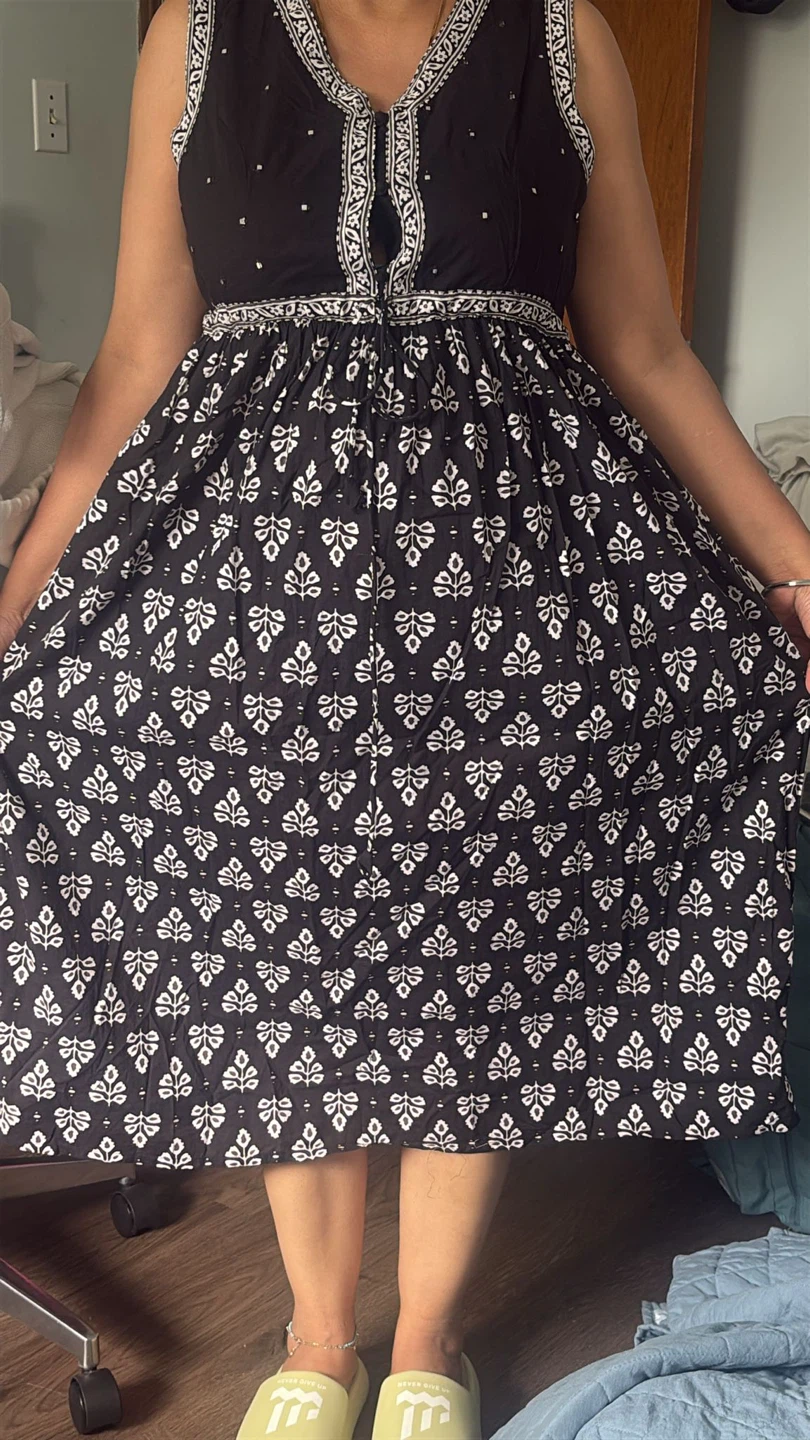 Black and White Patterned Dress