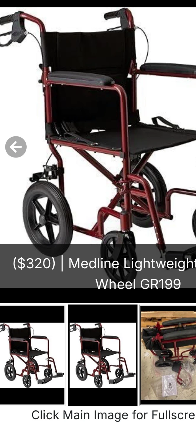 Medline Lightweight Wheelchair GR199