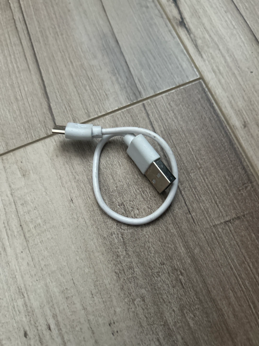 7 inch White C pin to Micro-USB Cable