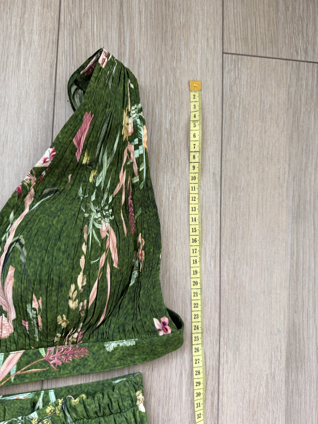 Arpita Mehta Green Floral Pleated Co-ord Set - photo 5