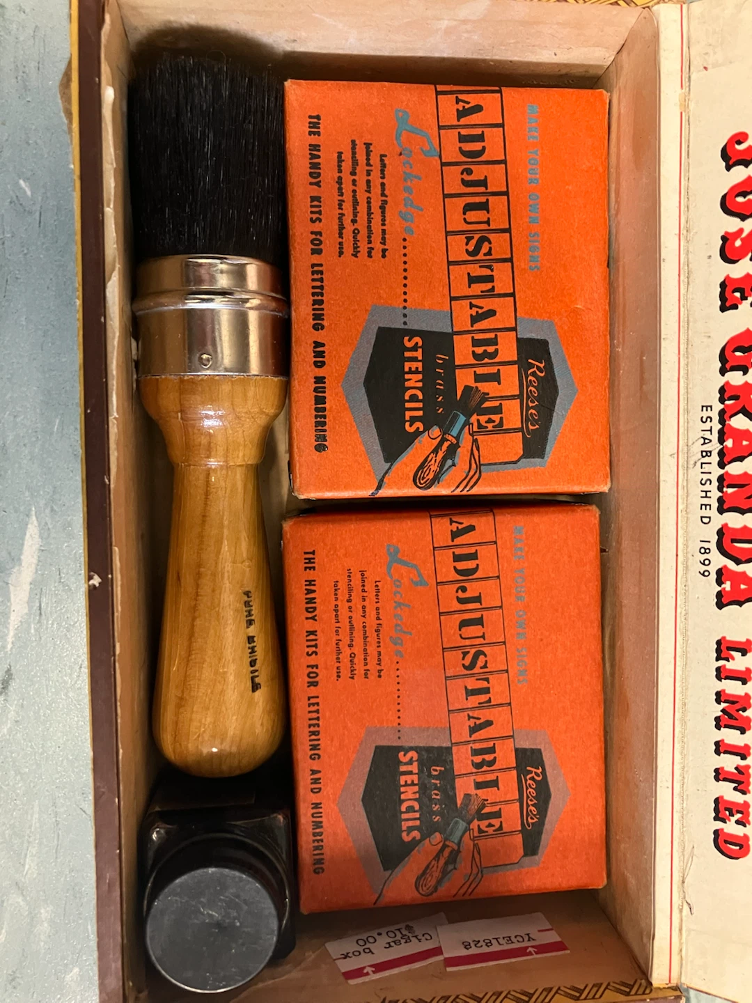 Reese Adjustable Brass Stencils for Lettering and Numbering