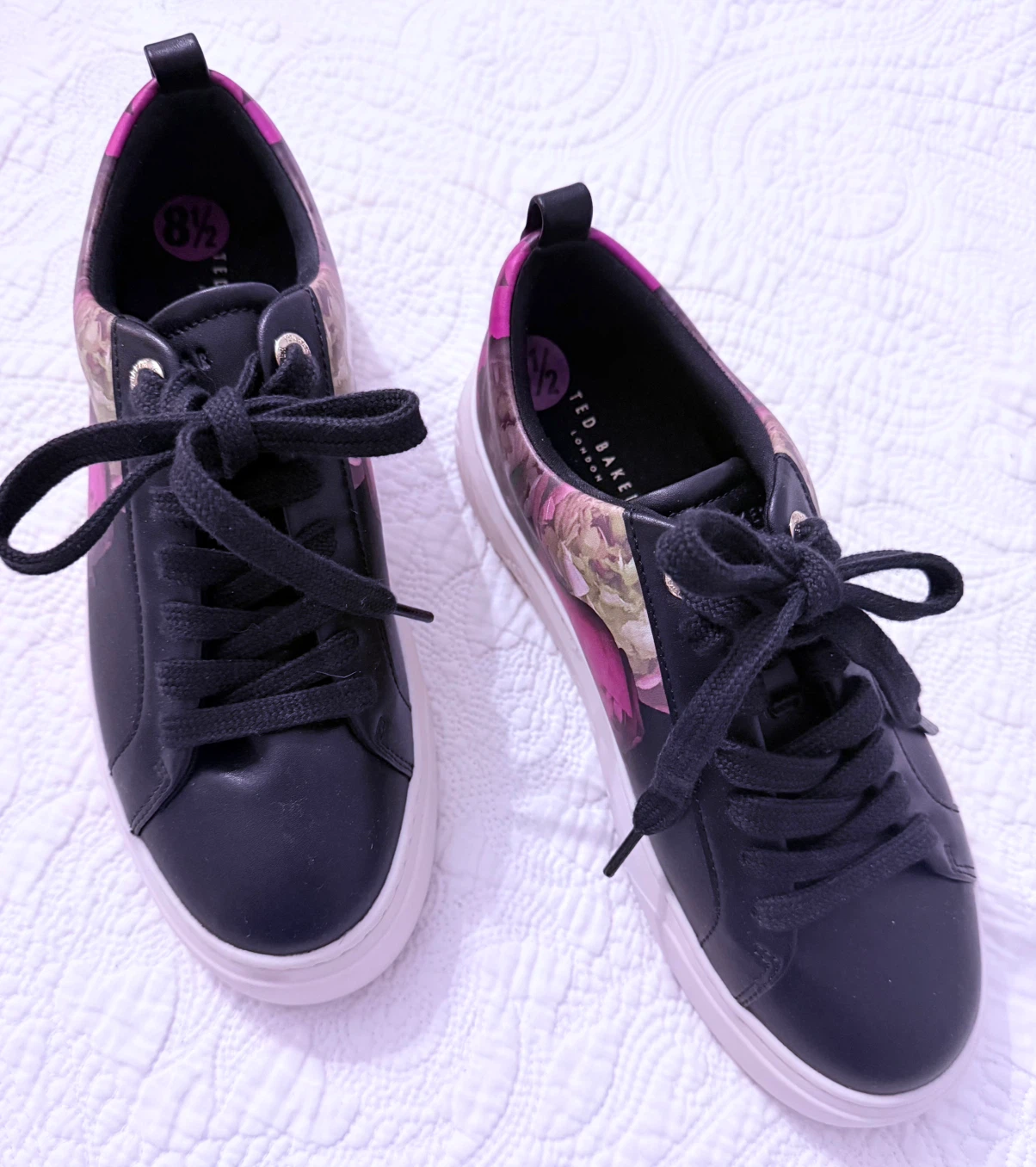 Ted Baker London Floral Sneakers Size 8.5