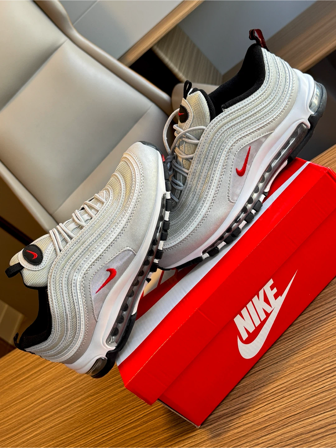 Bottes Nike Air Max 97 argentées - photo 2