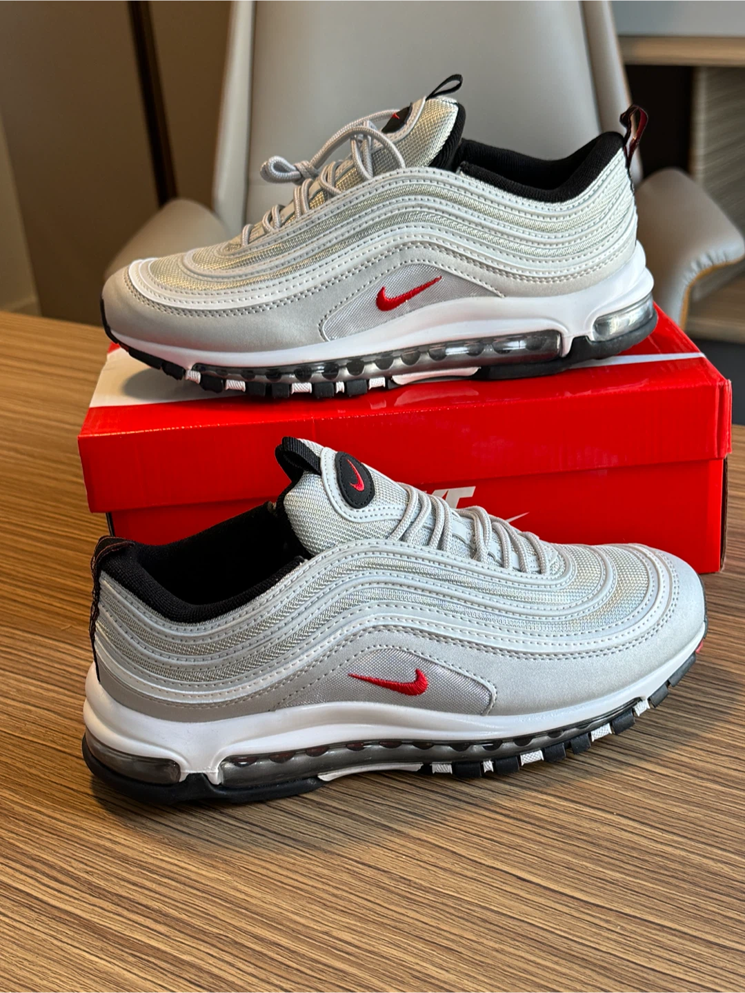 Bottes Nike Air Max 97 argentées - photo 3