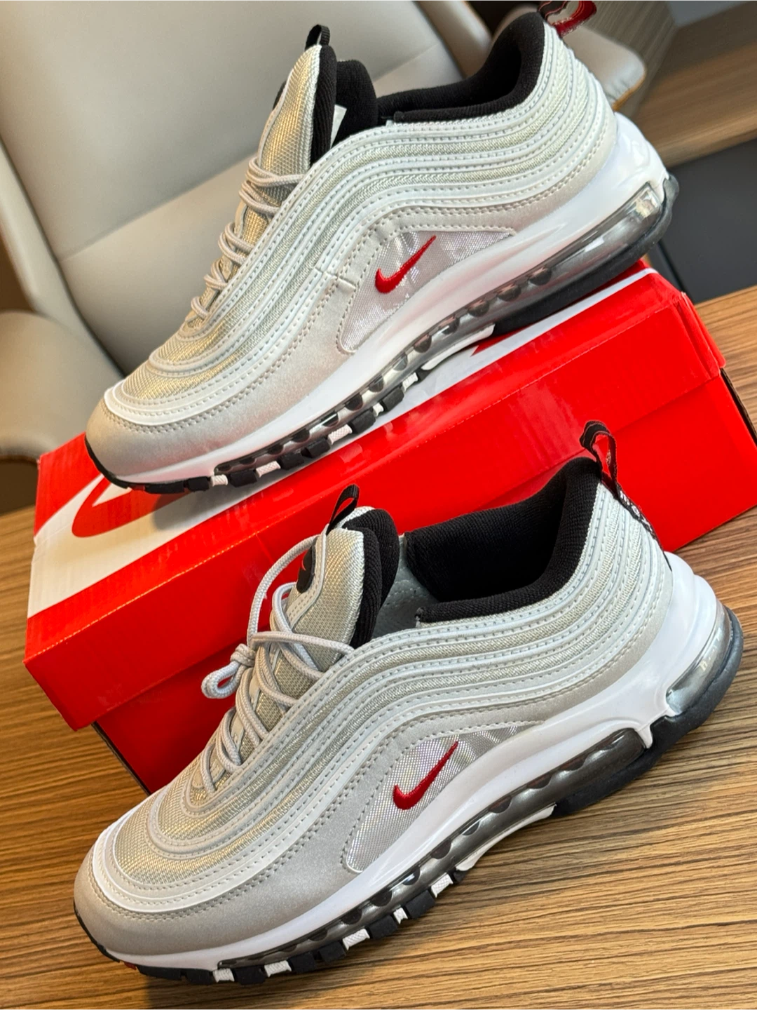 Bottes Nike Air Max 97 argentées - photo 4