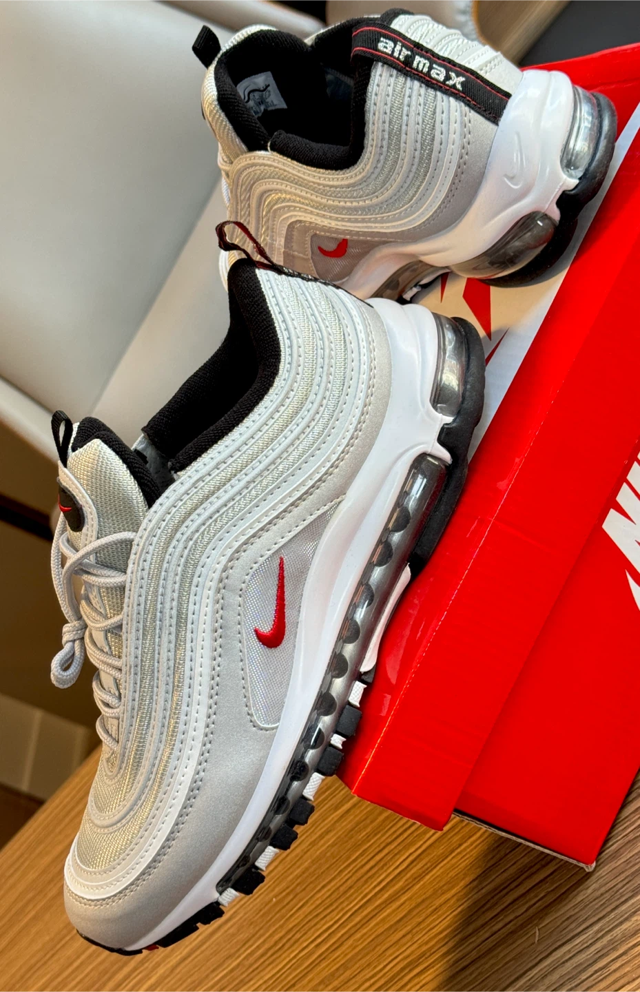 Bottes Nike Air Max 97 argentées - photo 5