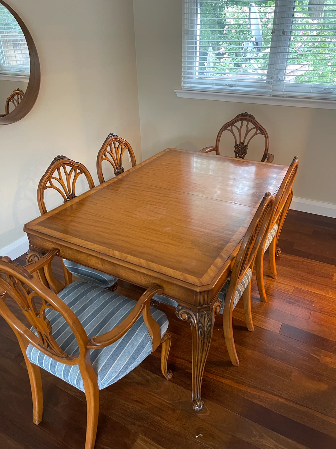 Vintage Ornate Wooden Dining Room Set