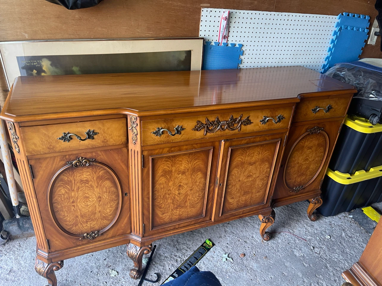 Vintage Ornate Wooden Dining Room Set - photo 2