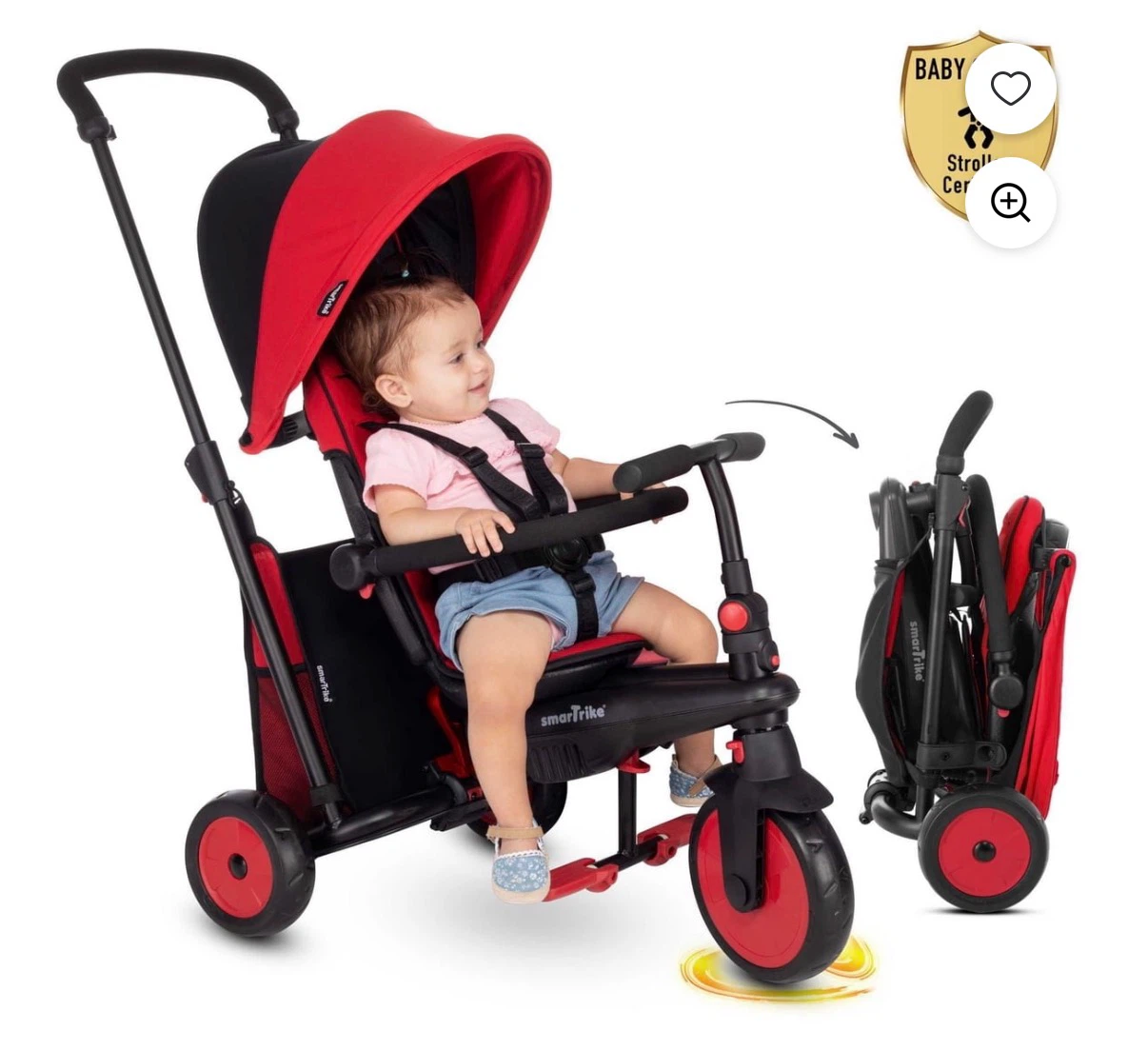 smarTrike Foldable Baby Tricycle Stroller