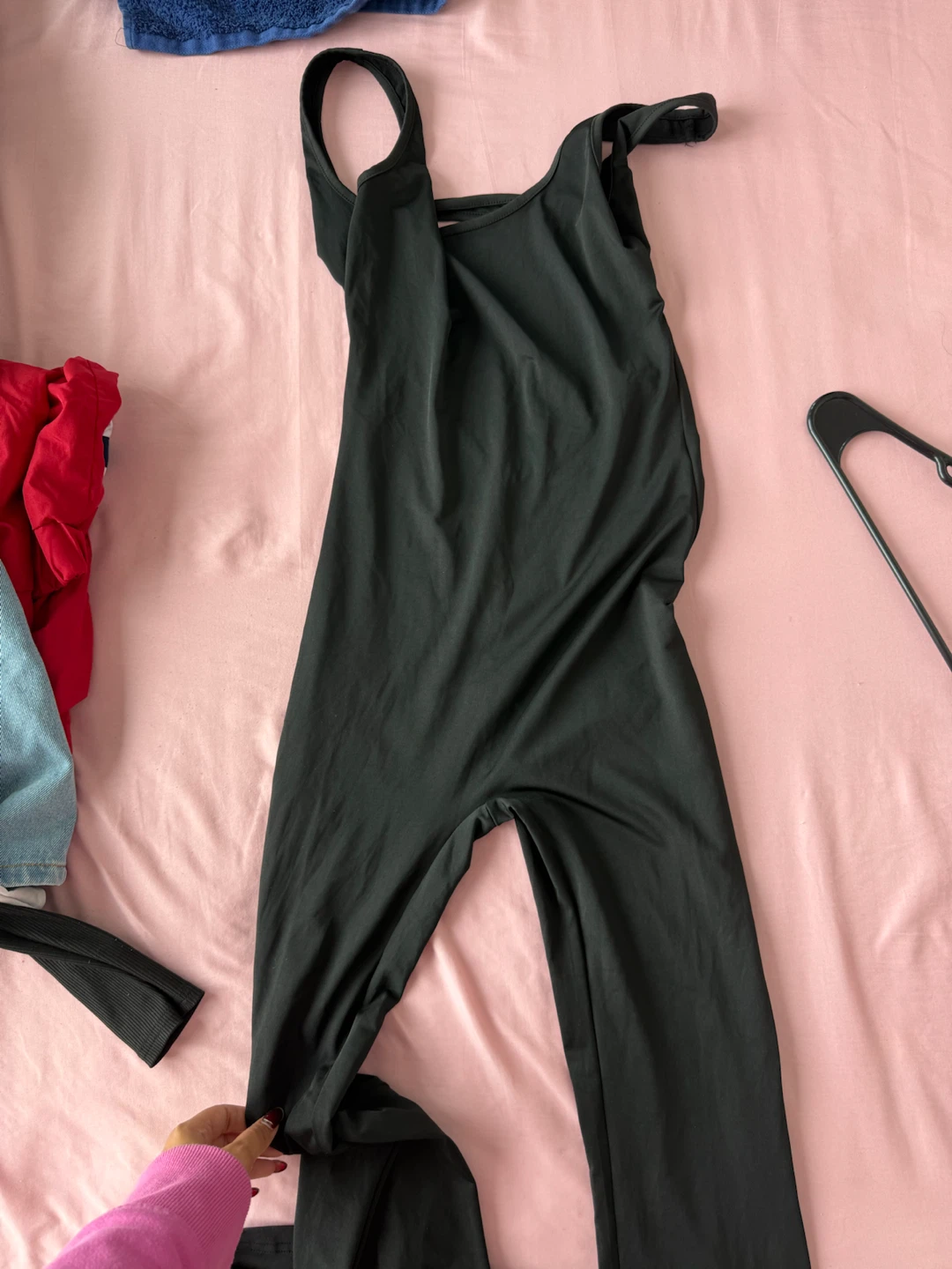 Black Open Back Bodysuit